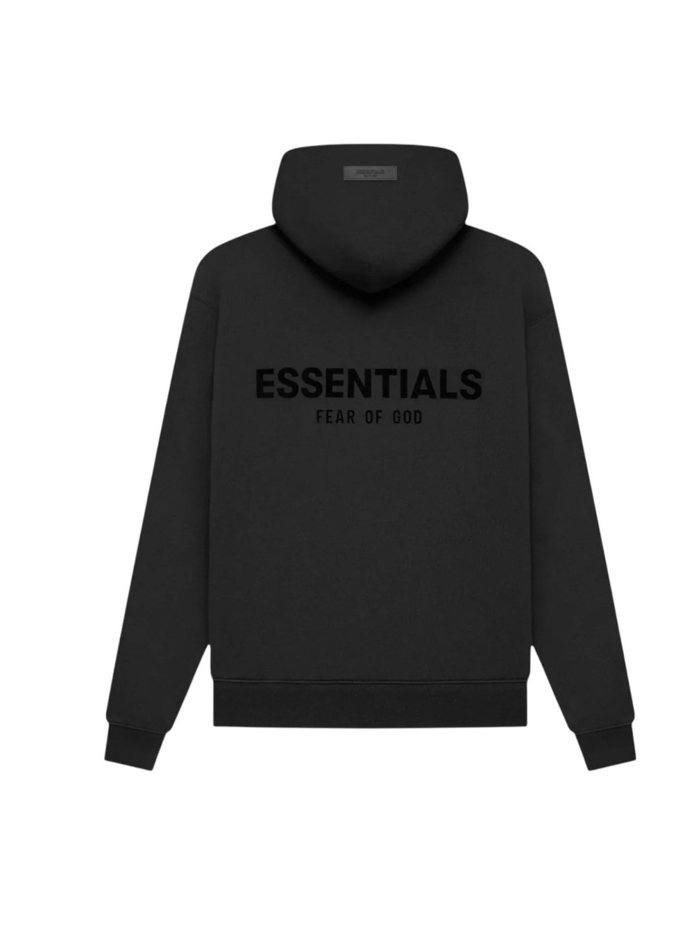 Fear of God Essentials Black Back-Logo Hoodie